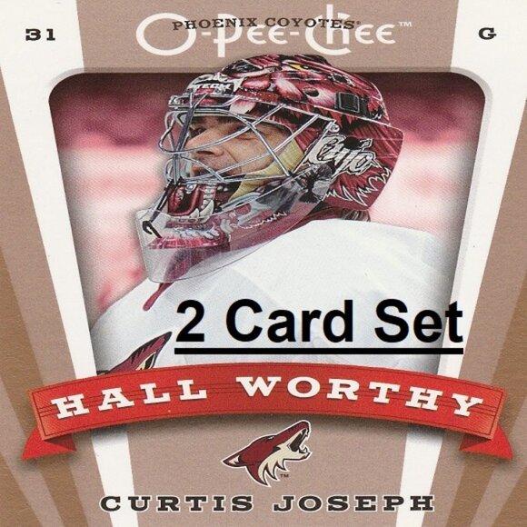 Curtis Joseph Arizona Coyotes NHL Hockey Card Collection - 2 Card Set - Picture 1 of 3
